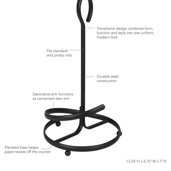 Spectrum  Diversified Ashley Paper Towel Holder - Picture 7 of 9